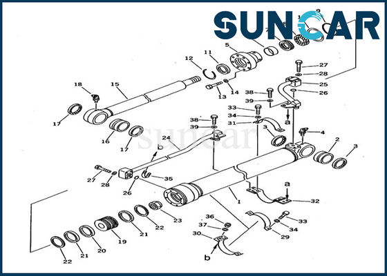 Machinery Sealing 707-98-27600 Bucket Cylinder Seal Repair Kits For Excavator Komatsu PC100-5