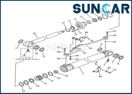 707-98-36200 Boom Cylinder Seal Kit Komatsu Equipment Models PC100-5 Inner Repair Service Kit