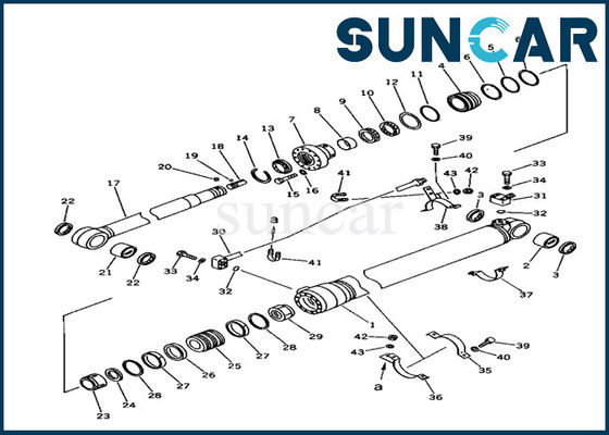 Arm Cylinder Seal Kit 707-99-44200 Komatsu Replacement Kits For PC100-5C Excavator inner parts