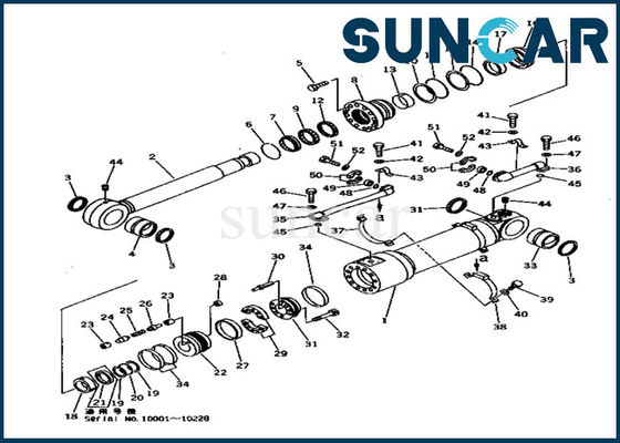 707-99-56310 Bottom Cylinder Seal Kit PC1000-1 Komatsu Heavy Machinery Oil Seal Repair Kits