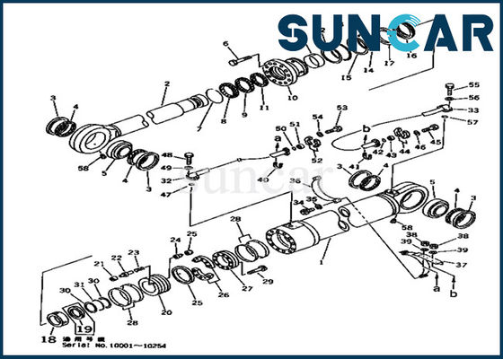 Komatsu Repair Kit 707-99-78620 Boom Cylinder Seal Kit Fits Excavator Models PC1000-1