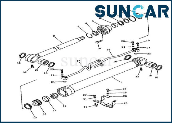 707-98-36110 Hydraulic Cylinder Seal Kit Fits Komatsu PC100-3 Excavator Bucket Cylinder Seal Kit
