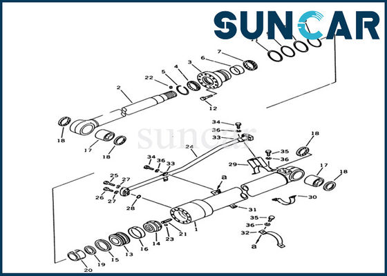 Arm Cylinder Sealing Kit 707-98-38600 Oil Resistance Repair Kit For PC100-3 Komatsu Excavator
