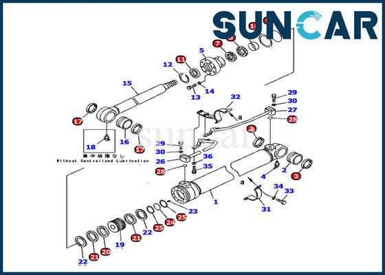 707-98-37670 Boom Cylinder Seal Kits For Komatsu PC120-6 Excavator Heavy Model Repair Kit