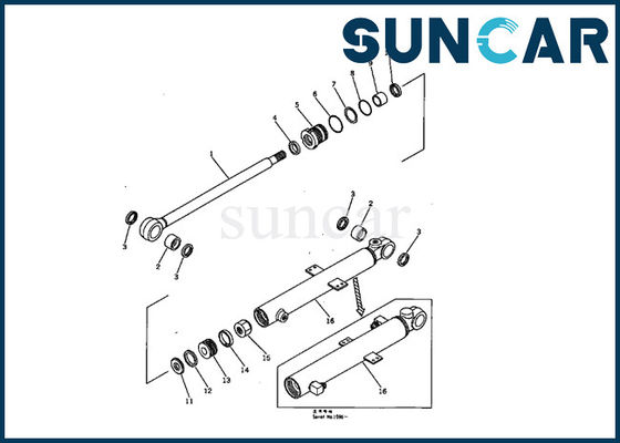 707-00-50310 Komatsu Boom Cylinder Seal Kit For PC05-1 Excavator Replacement Service Kit