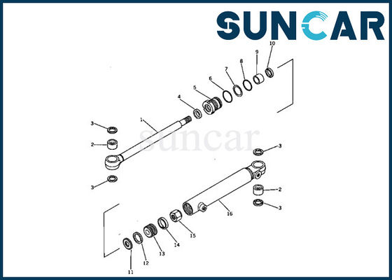 Swing Cylinder 707-00-50340 OEM PC05-1 Excavator Komatsu Cylinder Inner Repair Sealing Kit