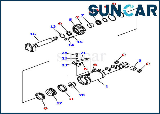 707-99-52160 Tilt Service Kit 7079952160 Komatsu Cylinder Seal Kit Fits D61EX-15 Dozers