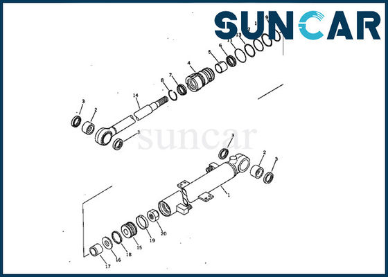 707-00-50650 Boom Cylinder Sealing Kit Komatsu PW05-1 Repair Seal Kit For Excavator Model
