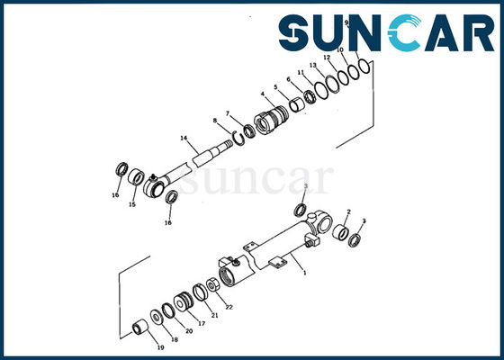 707-00-50660 Komatsu PC05-6 Mini Excavator Model Boom Cylinder Inner Repair Sealing Kit
