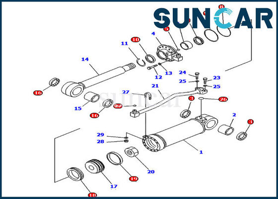 707-98-52240 7079852240 Ripper Cylinder Repair Kit D65E-12 Dozer Komatsu Seal Kits