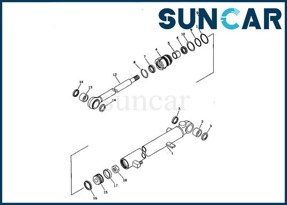 707-00-50670 Arm Cylinder Sealing Kit Komatsu PC05-6 Seal Repair Kit Mini Excavator Replacement