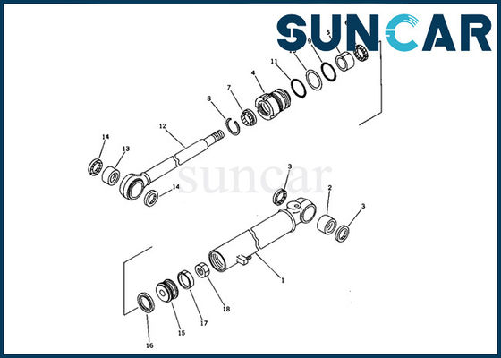 707-00-50691 Hydraulic Piping Cylinder Repair Seal Kit Swing Sealing Kit Fits PC05-6 Komatsu