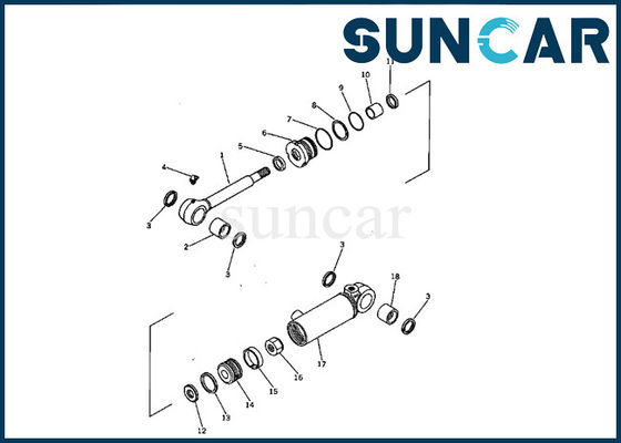 707-00-60310 Blade Cylinder Sealing Kit Komatsu PC05-1 Seal Repair Kit Mini Excavator Replacement