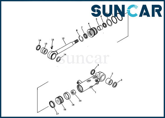 707-00-60390 Komatsu Blade Cylinder Seal Kit For Mini Excavator PC05-6 Inner Oil Resistance Repair Kit