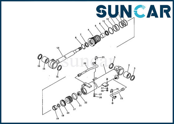 707-98-11200 Boom Cylinder Service Kit Komatsu PC05-7 Excavator Replacement Oil Resistance Seal Kit