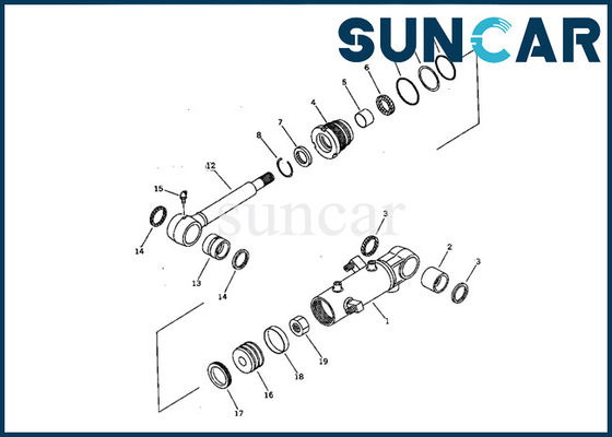 707-98-11210 Hydraulic Cylinder Repair Seal Kit Komatsu Boom Cylinder Service Kit PC07-2 Inner Parts