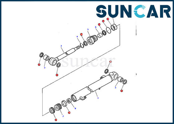 878000378 Komatsu Sealing Kit Oil Resistance PC07-2 Bucket Cylinder Repair Kits Machinery Gasket Kit