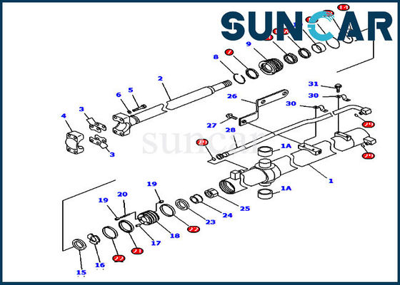 707-99-36150 Blade Lift Hydraulic Service Kit Komatsu D85EX-15 Cylinder Repair Seal Kits