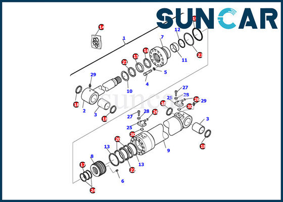 707-99-35300 Boom Swing Cylinder Seal Kit Komatsu Excavator Inner Repair Oil Seal Service Kit