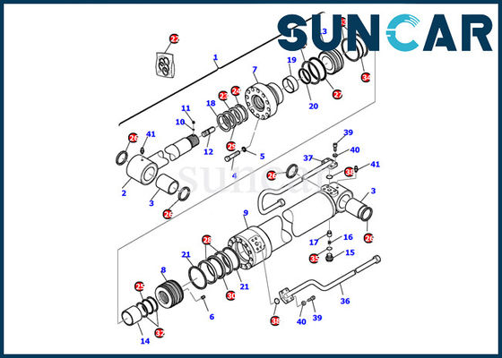707-99-35310 Arm Cylinder Seal Kit Fits Komatsu PC110R-1 PC95R-2 Excavator Sealing Gasket Kit