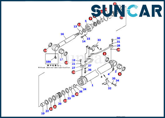 707-99-37230 Komatsu Service Kit PC120-6 Excavator Boom Cylinder Seal Kit Resistance To High Pressure
