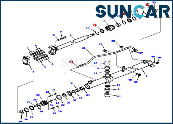 ISO9001 Seal Kit 707-99-27110 Lift Cylinder Repair Sealing Kit For D65WX-16 Komatsu Service Parts