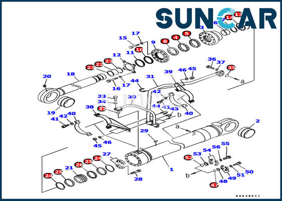 PC1250-7 Models 707-99-77010 Komatsu Bucket Loader Cylinder Seal Kit Komatsu Excavator Inner Parts