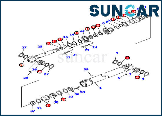 707-99-78770 Komatsu Seal Kit ISO9001 PC1250-7 Hydraulic Cylinder Repair Kits Oil Sealing