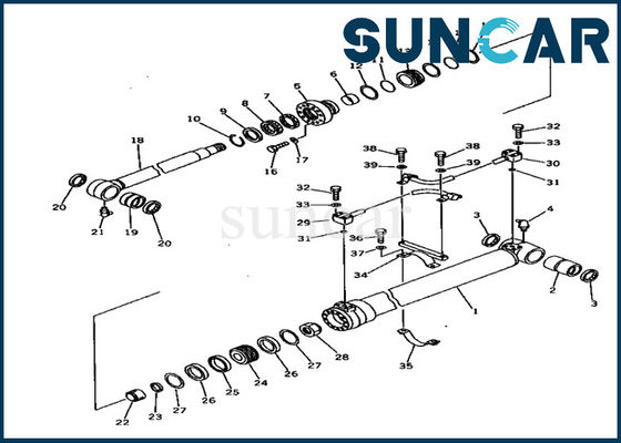 707-98-43530 Dump Cylinder Seal Kit Fits Komatsu CD110R-1 PC128UU-2 Excavator Sealing Kit