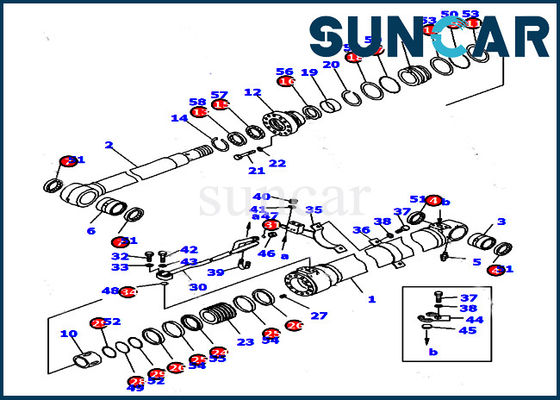 707-99-39680 Komatsu Arm Cylinder Seal Kit For PC128UU-1 Machinery Inner Repair Service Kit
