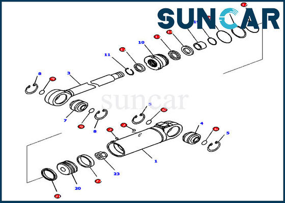 707-99-43740 7079943740 Dozer Blade Tilt Cylinder Seal Kit Fits D65PX-16 Komatsu Inner Parts