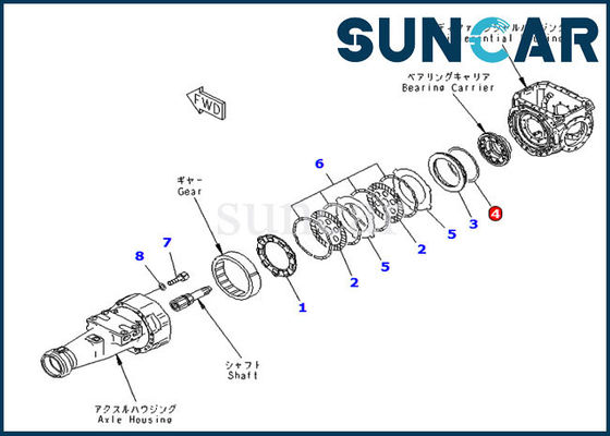 WA320-6 Gearbox Sealing Ring 419-33-21420 Komatsu Wheel Loaders Replacement Seal Parts