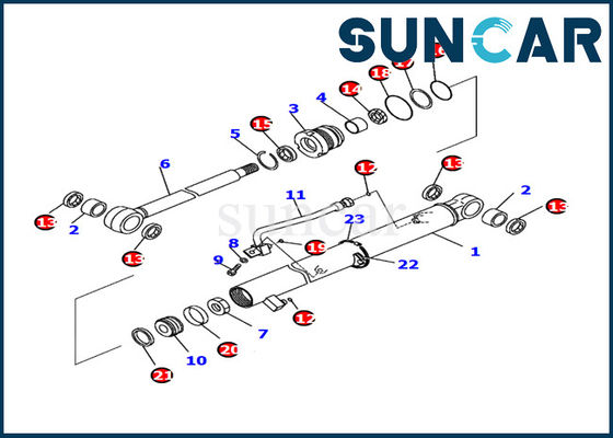 707-98-04720 Komatsu Arm Cylinder Seal Kit Fits PC14R-3 Excavator Hydraulic Cylinder Inner Parts