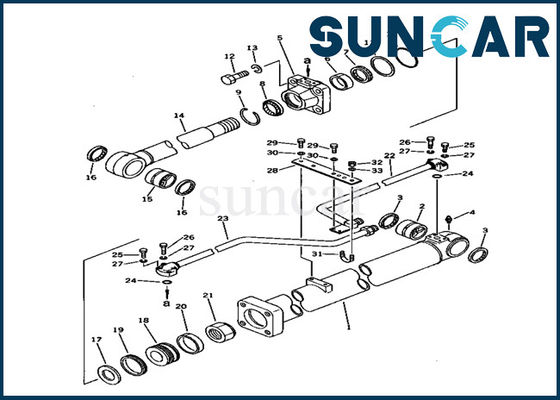 Komatsu Service Kit 707-98-38510 Boom Cylinder Seal Kits Excavator PC150-1 Repair Seal Kit