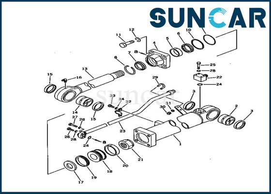 707-98-45100 Arm Cylinder Seal Kit Komatsu Excavator PC150-1 Inner Repair Parts Service Kit