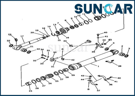 707-99-46200 Arm Cylinder Seal Kit Fits Komatsu PC150-5 Excavator Parts Suncar Repair Kit