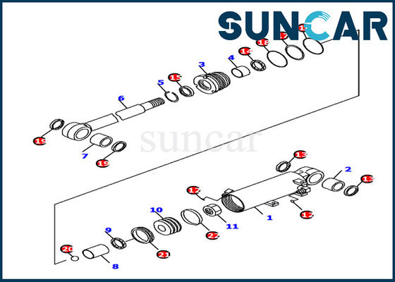707-98-12790 Blade Cylinder Sealing Kit Cylinder Service Kit For Komatsu excavator PC16R-3