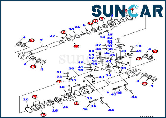707-99-85340 Arm Cylinder Sealing Kit Excavator Service Kits For Komatsu Model PC1800-6
