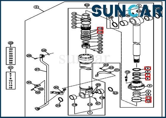 4639939 Bucket Replacement Seal Kit Cylinder Service Kits Fits 270CLC 2554 John Deere