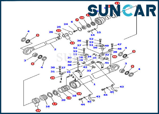 707-99-85280 Arm Cylinder Sealing Kit Hydraulic Service Kit For Komatsu Excavator PC1600-1 Model
