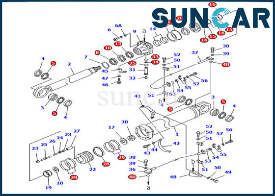 Komatsu Excavator Seal Kits 707-99-87600 Boom Cylinder Repair Seal Kit For Model PC1600-1 hydraulic