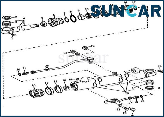 Excavator 690B JOHN DEERE AR105309 Boom Repair Seal Kit Cylinder Service Kits