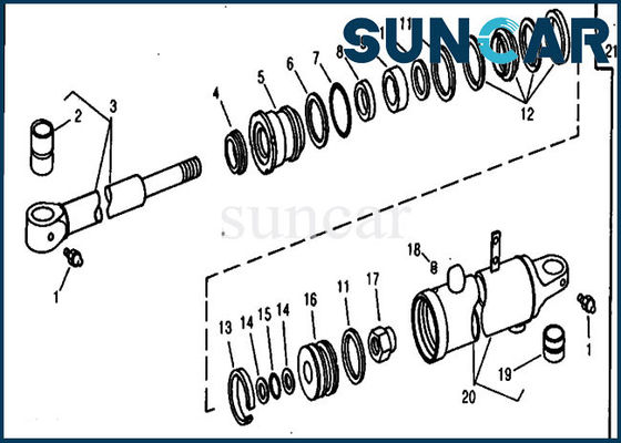 690 690B John Deere RE21406 Hydraulic Replacement Arm Cylinder Sealing Kits