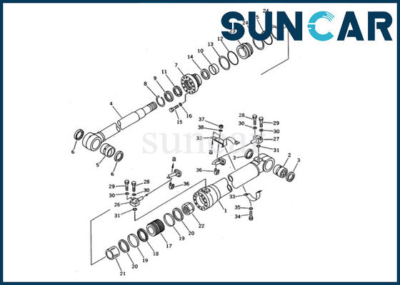 707-99-47600 Boom Cylinder Seal Kit Komatsu PC200-5 excavator inner parts sealing service kit