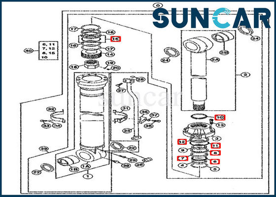 4405053 Hydraulic Cylinder Seal Kit 750 800C 850DLC John Deere Oil Sealing Kit