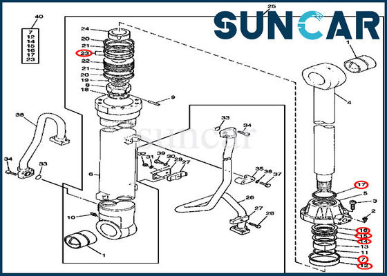 790 Boom Seal Kit AT192076 Deere Replacement Service Kit Excavator Cylinder Repair Parts
