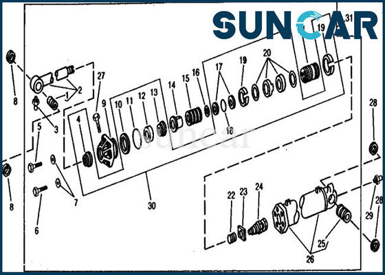 AR105677 Bucket Seal Kit Hydraulic Cylinder Repair Kits For 890A John Deere