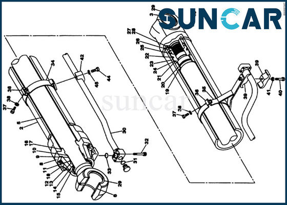 LZ00440 Boom Cylinder Seal Kit CASE CX460 Excavator Inner Parts Hydraulic cylinder Repair Kit