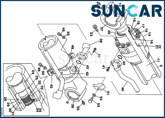 LZ00447 CASE Bucket Cylinder Seal Kit Fits Heavy Equipment CX210 CX225SR CX240 Inner Parts