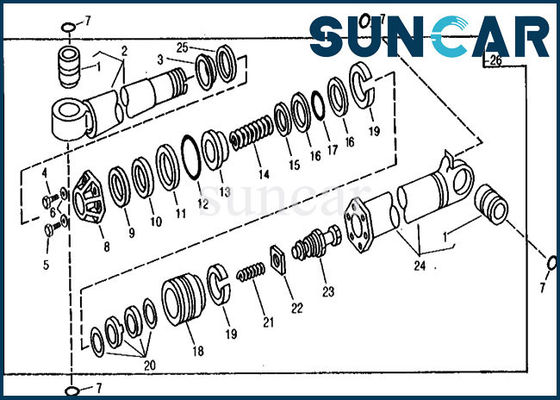 890A Deere Parts RE21214 Replacement Crowd Cylinder Seal Kit Excavator Hydraulic Seals